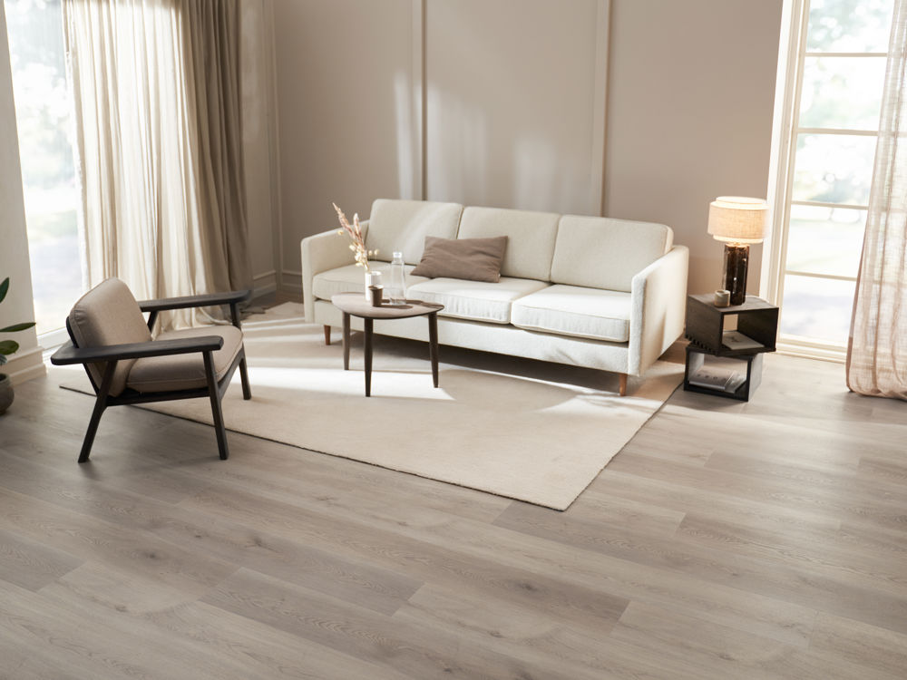 Stue med Novego vinylgulv Classic Oregon Oak