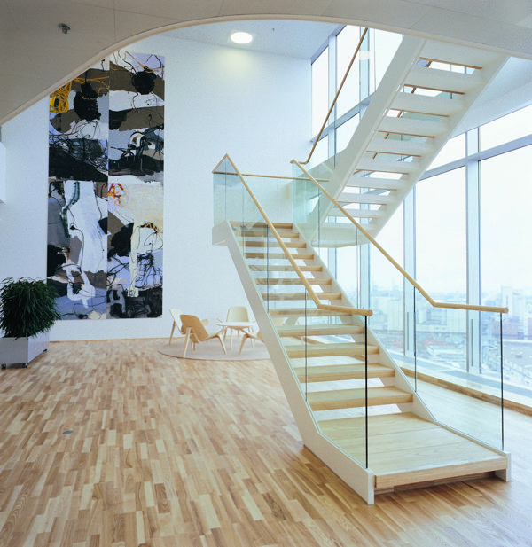 Trappeopgang og Timberman Parket Ask Accent gulv